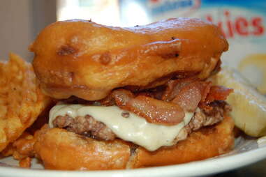 Deep Fried Twinkie Burger PYT