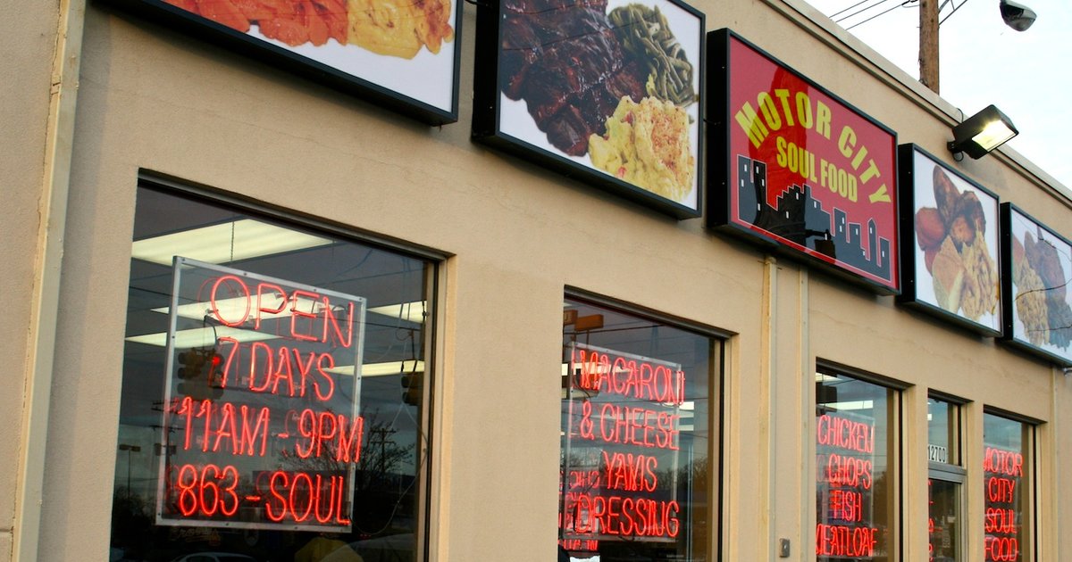 Motor City Soul Food A Detroit, MI Restaurant.