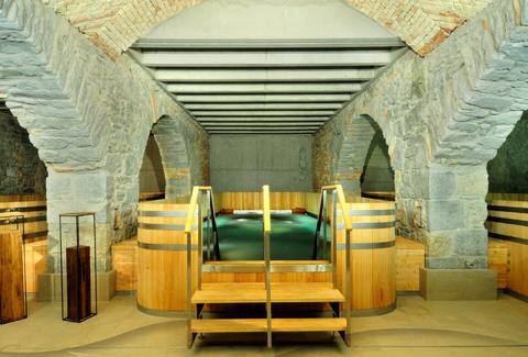 Thermal Spa Built from Beer Barrels at Zurich's Thermalbad and Spa ...