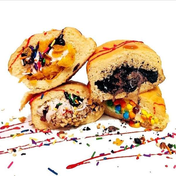 Milky Bun Milky Way Ice Cream Filled Donuts at Afters Ice Cream