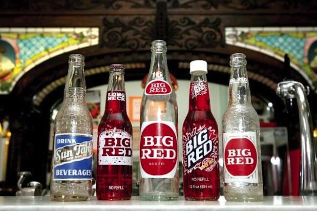 Big Red Soda Glass Bottle