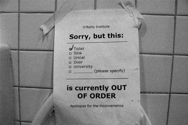 toilet out of order