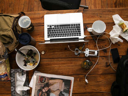 dirty desk