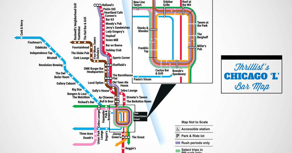 cta brown line chicago map