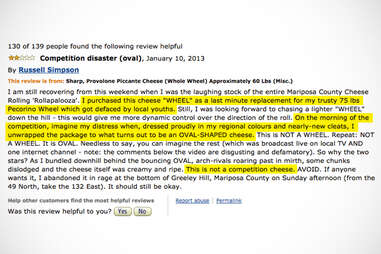 Amazon review of sharp provolone piccante cheese wheel