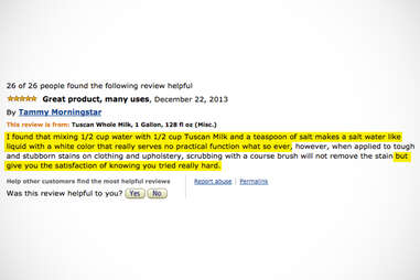 Amazon review of Tuscan whole milk