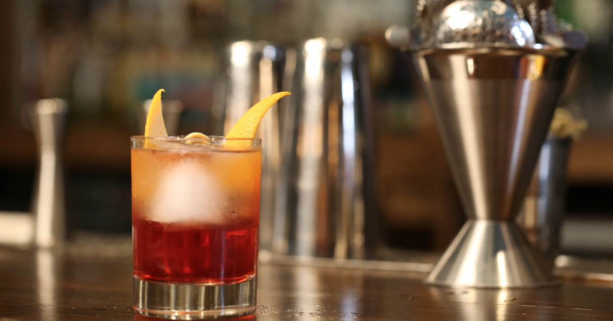 Negroni Cocktail Mixed Drink Recipe Gin, Campari, and Sweet
