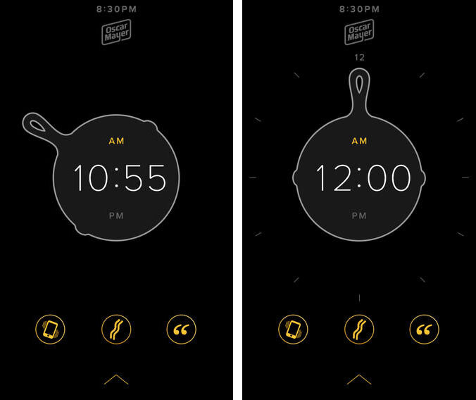 Oscar Mayer Wake Up & Smell the Bacon app wakes you up with a bacon
