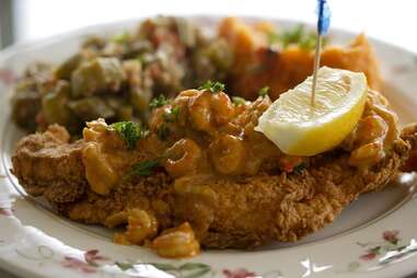 Crawfish and catfish at Cafe Reconcile