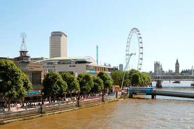 View of London's South Bank on the Thames
