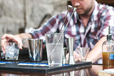 bartender making drink