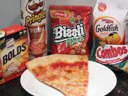 pizza-flavored snacks