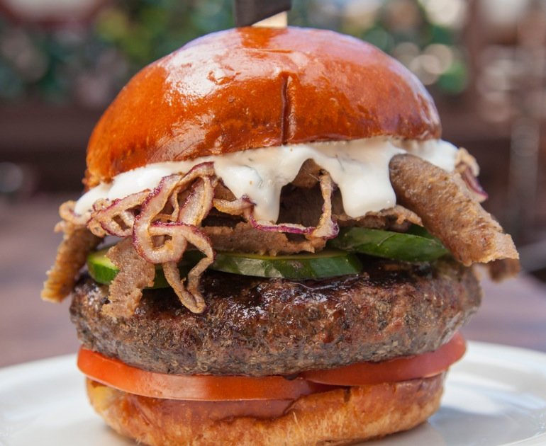 Slater's 50/50 Gyro Burger Is The April Burger Of The Month - Thrillist