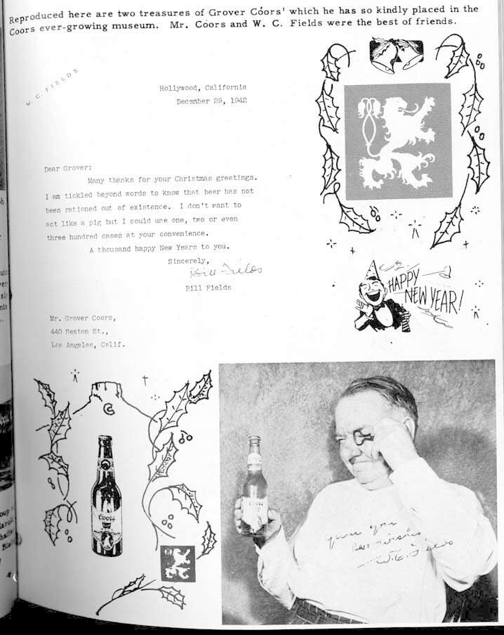 WC Fields Loves Coors