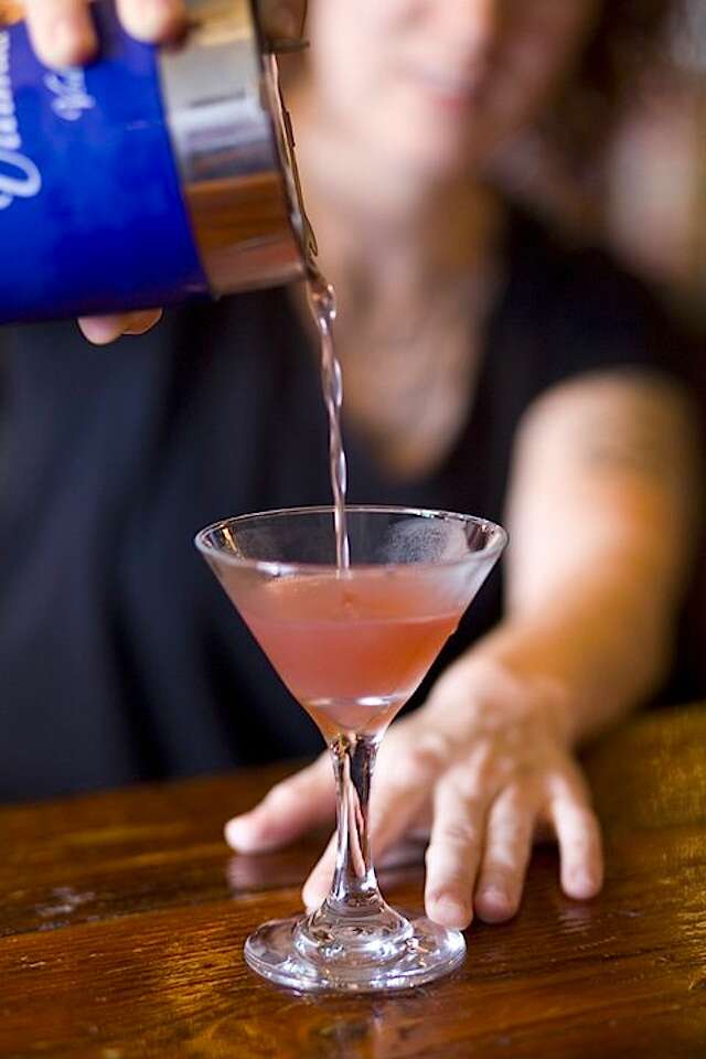 Pouring cocktail