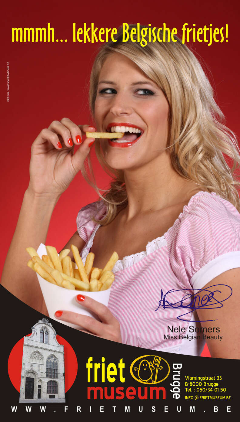 Nele Setners eatin a fry