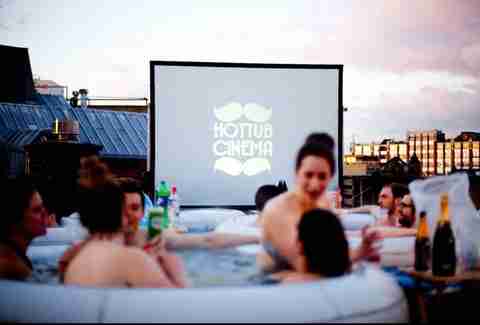 Rooftop Nyc Hot Tub Cinema Movie Screening Things To Do In