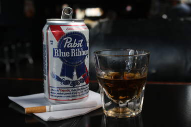 Bannock Street Garage Shot and a beer specials DEN