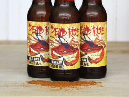 Three bottles of Old Bay Dead Rise Summer Ale