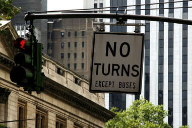 No turn sign