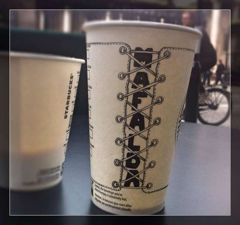 Gabriel Nkweti Lafitte Starbucks cup Mafalda