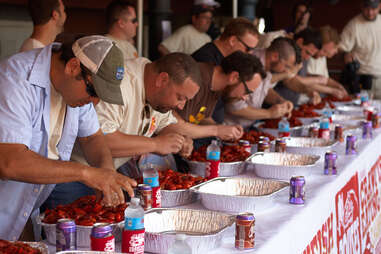 Crawfish eating competition