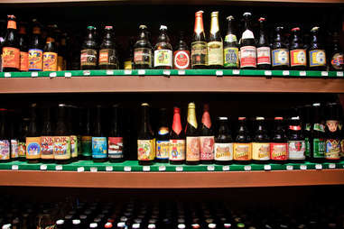 beers on a shelf