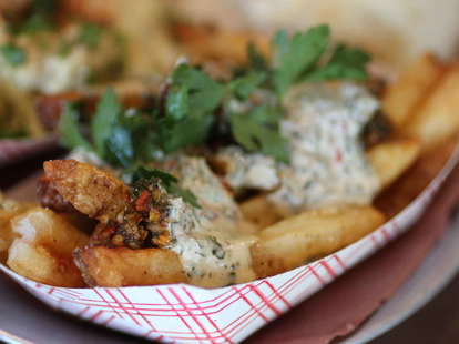 Loaded french fries at 4505 Burgers & BBQ in San Francisco, California