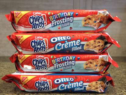 Chips Ahoy Birthday Frosting and Oreo Creme Filled Cookies