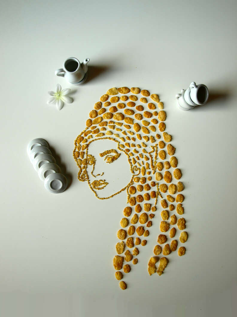 Amy Winehouse Corn Flakes portrait