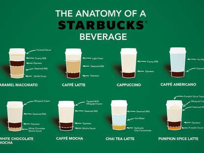 Anatomy of a Starbucks Beverage infographic