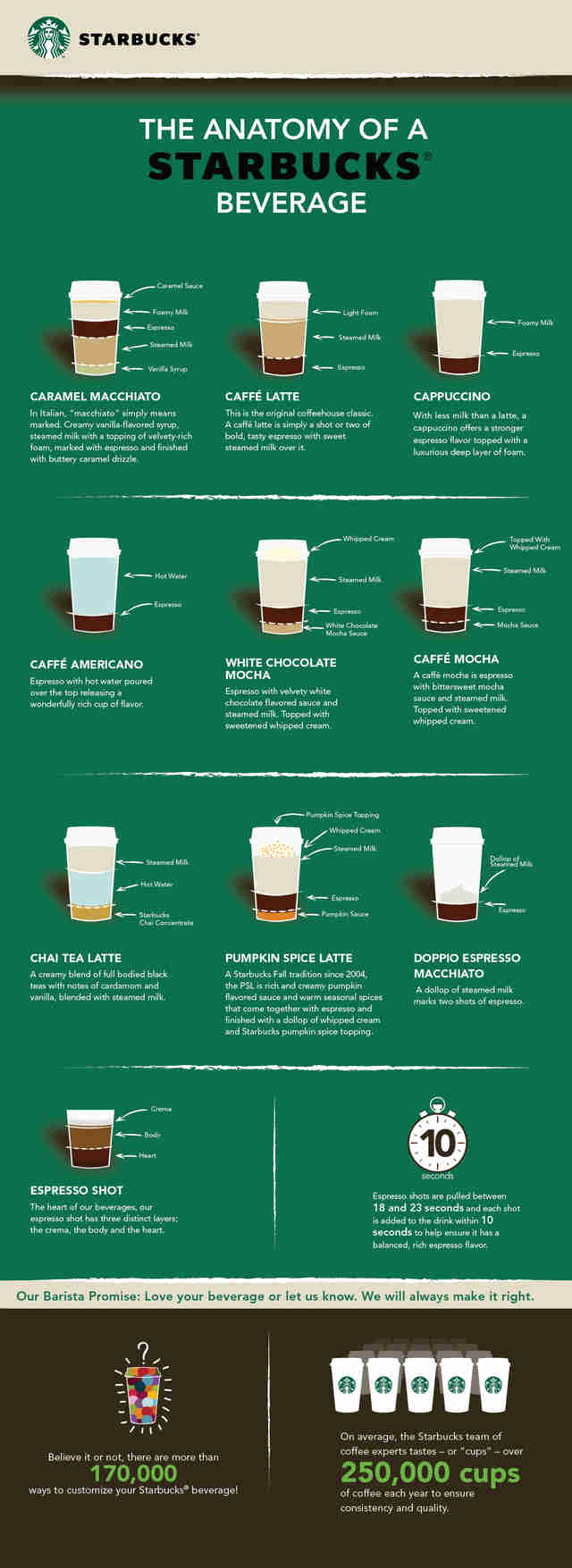 Anatomy of Starbucks Beverage Inforgraphic Breaks Down ...