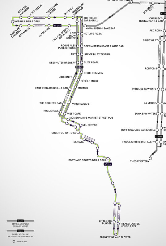 Portland's first transit booze map - Thrillist