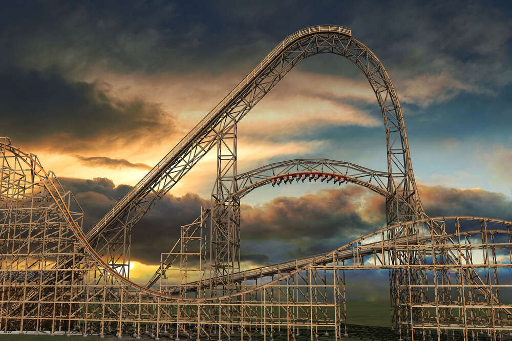 Goliath roller coaster World s biggest wooden ride opens at Six