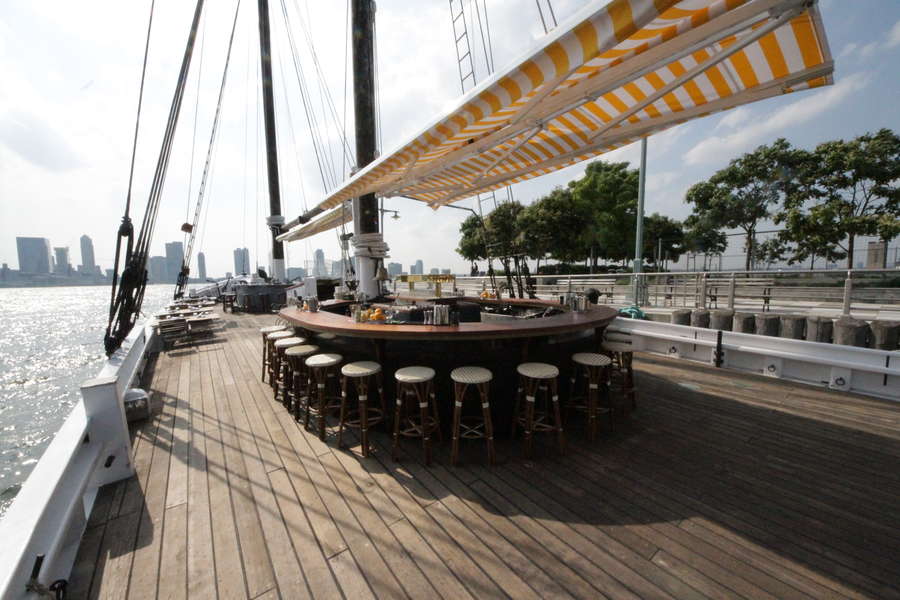 Grand Banks NYC Oyster Cocktail Boat Pier 25 Tribeca Bars