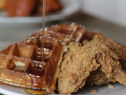 Chicken and waffles at Sweet Chick NYC