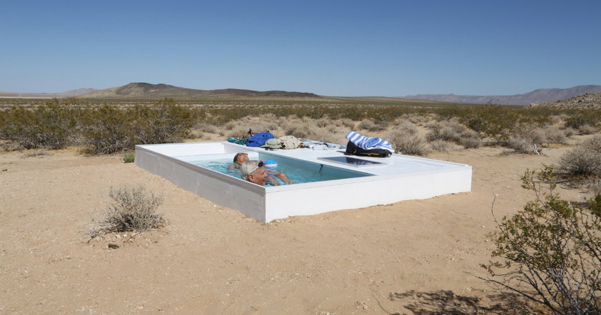 swimming pool in mojave desert
