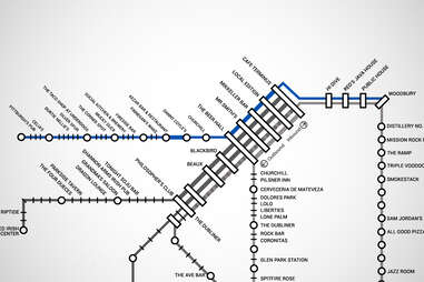 SF Muni Map With Bars Near Every Stop - Thrillist