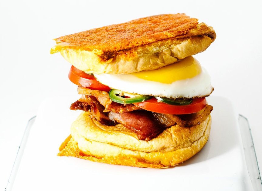 Bacon And Fried Egg Grilled Cheese Breakfast Sandwich Recipe By I Am A ...