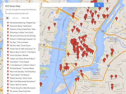 NYC Music Map NY