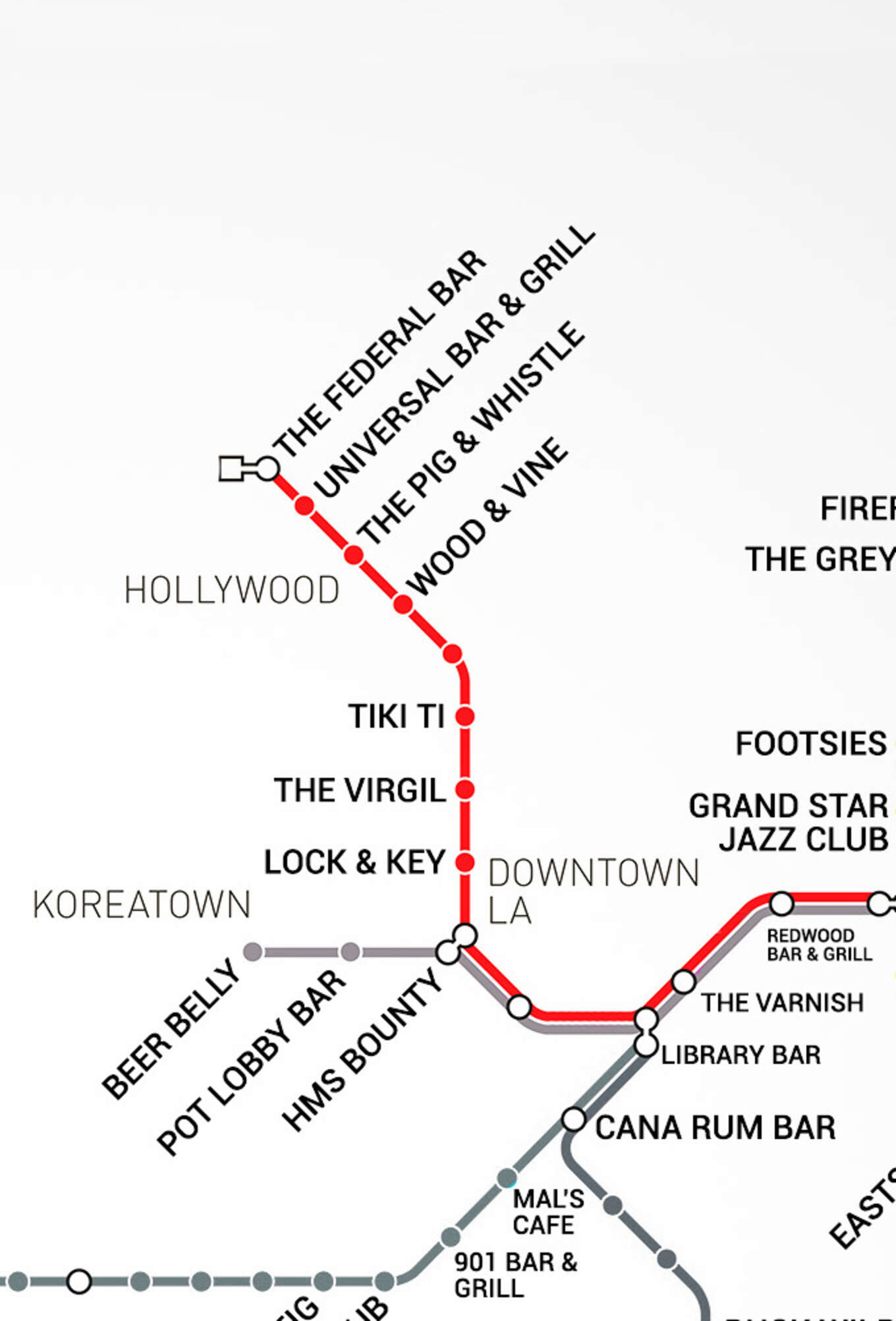 LA Metro Rail Map Map With Bars Near Every Stop Thrillist