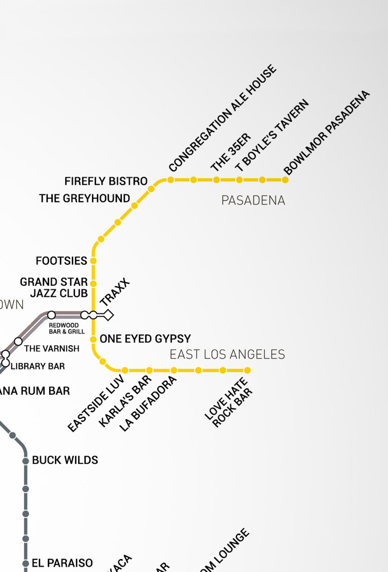 LA Metro Rail Map Map With Bars Near Every Stop Thrillist