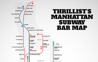 NYC Subway Map With Bars For Every Stop - Thrillist