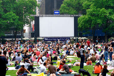An outdoor movie