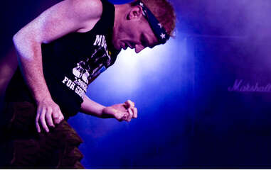 Air guitar in action