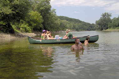 Canoe drinking