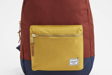 Mid Volume Herschel Settlement Backpack Navy Herschel Blue And Red