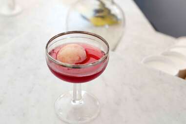 Bitter Rose sorbet cocktail