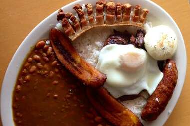 Bandeja Paisa at Pollo Brasa y sazon