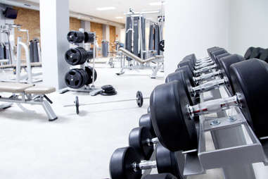 A gym, unused
